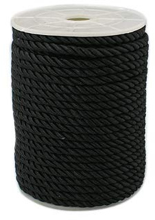 CABODYALS Cordon Torsadé Noir en Soie Satinée et Nylon 17.3 m 5mm pour Décoration de Remise de Diplôme Couture Artisanat Costumes Sacs de Noël Perles