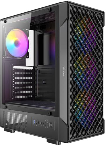 ANTEC VX-320 ARGB ATX Mid Tower RGB Gaming Case - Black - 4 ARGB Fans