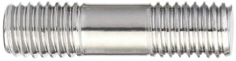 POQAX Asta sottile con due estremità filettate, barra filettata lunga a doppia estremità di tipo esteso for attrezzature meccaniche(M16-1pcs,110mm)