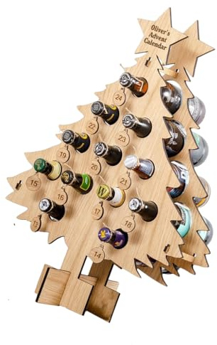 QUXVUIS Weinhalter Flaschenständer Holzregal DIY Prop Countdown Kalender Exquisites Festivalzubehör Mehrzweck Praktisches süßes Geschenk, Typ 1