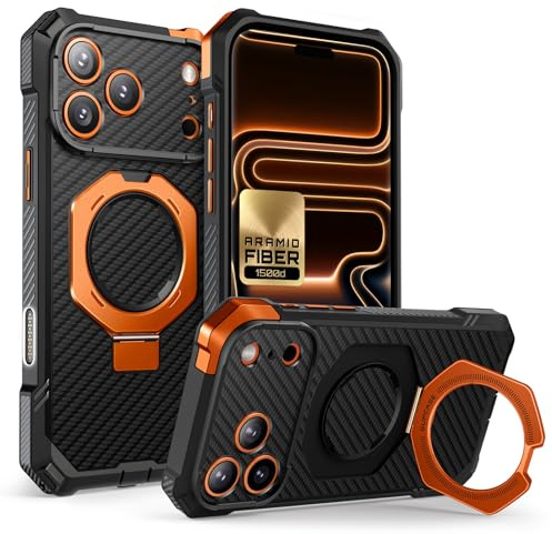 SUPCASE für iPhone 17 Pro Max Hülle mit Ringhalter (Unicorn Beetle Grip), [Kompatibel mit MagSafe] Slim Schutzhülle Robust Case Magnetische Handyhülle für iPhone 17 Pro Max 6.9‘’ 2025 (AramidOG)