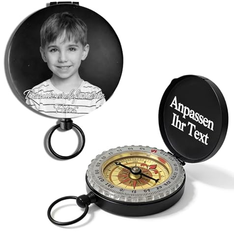 Personalisierte Kompass Outdoor Benutzerdefinierter tragbarer Outdoor Kompas mit Leuchtziffern Wasserdicht Kompass für Camping Wandern Jagd und Aktivitäten im Freien (kompass Outdoor)