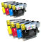 8X Brother MFC 295CN Kompatible Druckerpatronen - Cyan/Gelb/Magenta/Schwarz