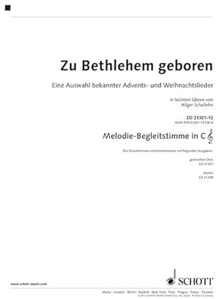 Zu Bethlehem geboren: Eine Auswahl bekannter Advents- und Weihnachtslieder in Sätzen von Hilger Schallehn. variable Besetzungsmöglichkeiten. ... Alt-Xylophon, Alt-Metallophon, Keyboard.