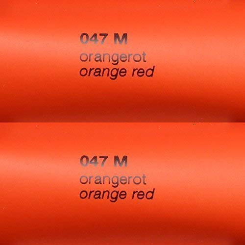 6,03€/m² Rapid Teck® Matt Folie - 047 Orange Rot - Klebefolie - 5m x 63cm - Folie Matt Plotterfolie - Klebefolie selbstklebend - auch als Moebelfolie -Dekofolie