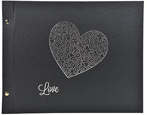 Exacompta 60054E Premium Fotoalbum Harmony mit 40 schwarze Seiten, perfekt für Ihre Fotos zum selbstgestalten Fotobuch Schraubenalbum schwarz