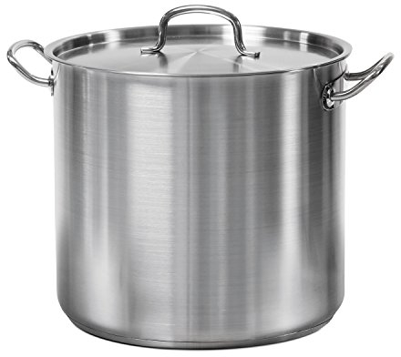 Tramontina 80117/581DS Pro-Line Stainless Steel 24-qt CVd Stock Pot, NSF-Certified Covered