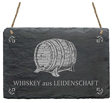 'Whiskey Passion with Whisky Plaque Slate Slate Plaque Sign