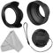 52mm Gegenlichtblende Set, Zusammenklappbare Gummi Streulichtblende mit Filter Faden + Nmkehrbare Tulpe Blumen Gegenlichtblenden + mittlere Pinch Objektiv Kappe + Microfaser Objektiv Reinigungstuch