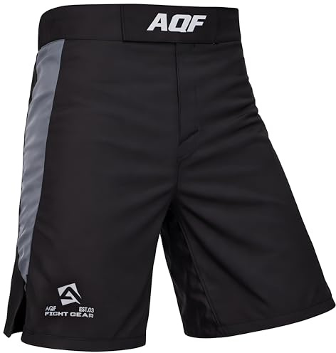 AQF Pantaloncini Muay Thai Uomo, Shorts MMA 4-Way Stretch Kickboxing