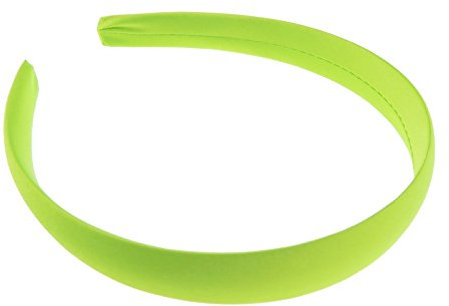 Mädchen Satin 2cm Haar Stirnband Alice Band (Bright Limette)