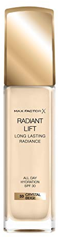 Max Factor Radiant Lift Foundation in 33 Crystal Beige – Cremig weiches Make-up für ein atemberaubendes Finish – Für ein strahlendes Aussehen