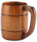 Taza de Cerveza de Madera, Taza de Cerveza de Madera Natural Taza de Bebida de Madera clásica Retra Grande del Agua del té con la Taza de Cerveza del Regalo de Boda de la Jarra de Madera de la manija