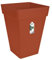 Elho Loft Urban Carré Haut 37 - Pot De Fleurs pour Extérieur - Ø 37.0 x H 51.3 cm - Marron/Brique