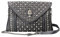 FiveloveTwo Punk Clutch Handtaschen für Frauen Damen Niet Kette Umhängetasche Schultertasche Kleines PU-Leder Henkeltasche Shopper Shoulder Bag Black