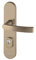 Bricard 9900191 Ensemble de Poignées Blindées sur Plaque Essential Béquille + Béquille pour Porte d’entrée (pour Cylindre Européen), coloris Ambre