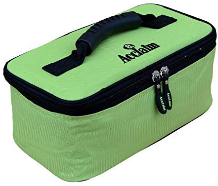 Acclaim Rome Heavyweight Nylon Two Bowl Level Lawn Flat Green Short Mat Bowls Bag With Removable Dividers (Lime Green)
