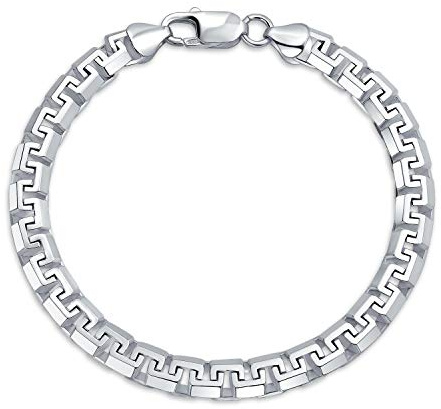 Bling Jewelry Männer Solide Schwere Dicke Starke Forzata Franco Square Venetian Fancy Box Link Kette Armband Für Männer Teen .925 Sterling Silber Hergestellt In Italien 8,5 9 Zoll