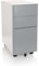 hjh OFFICE 743019 Rollcontainer schmal Color I Stahl Weiß/Grau Schubladenschrank mit Rollen, A4 Hängeregister, abschließbar