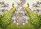 wandmotiv24 Fototapete grüne Pfaue Kunst Blumen, M 250 x 175 cm - 5 Teile, Wanddeko, Wandbild, Wandtapete, Federn Acryl Pfauenfeder Vogel M6585