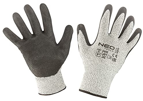 NEO TOOLS Schnittschutzhandschuhe, 4X43D, Nitril-Beschichtung, ohne Nähte | Industriehandschuhe in Gr. 9 erhältlich, 100 % Polyester
