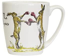 Churchill Queens Country Pursuits The Boxers China Animal Hare Coffee Mug Tea Cup 300ml