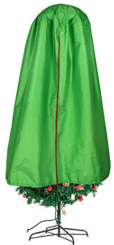 EESLL Copertura per Albero di Natale di Alta Qualità - Borsa Verticale Oxford Antipolvere per Alberi da 1,8 / 2,7 m