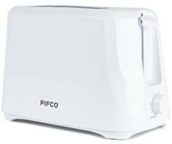 PIFCO White Toaster 2 Slice - Affordable, Variable Browning Controls, Auto Shut-Off, Removable Crumb Tray, and User-Friendly Kitchen Essential - Compact 2 Slice Toaster for Modern Kitchens