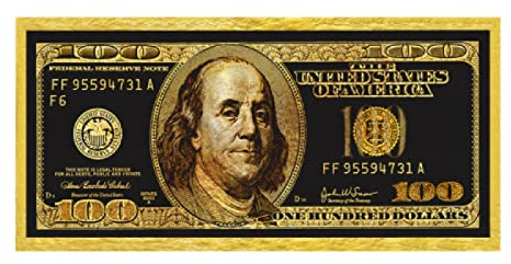 HONGC Druck auf Leinwand Flash Money Never Sleeps Leinwand Gemälde Modernes Gold Poster Wandkunst Bilder für Schlafzimmer Wohnkultur 60x110cm/23.6x43.3 mit Rahmen - 10