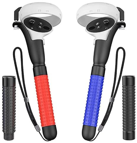 Aokicase VR Spielgriff Zubehör für Quest 2 Controller, Griffverlängerungsgriffe für das Spielen von Beat Saber Gorilla Tag Spielen,VR Golf Club Attachment Golf+ First Person Tennis(DADS-125689)