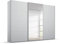 Rauch Möbel Beluga Schwebetürenschrank Schrank Kleiderschrank Seidengrau mit Spiegel, 3-türig,Inklusive 3 Kleiderstangen, 3 Einlegeböden, BxHxT 270x222x69 cm