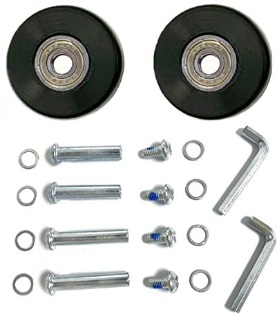 LOTOWELZON Ersatz Koffer Rollen 40/45/50/54/60/64 mm Mit 8mm Gummi für Trolley Samsonite (OD50*W18 mm/1.97x0.7)