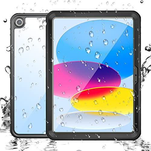 Coque Étanche pour iPad 10eme Génération 10.9 Pouces 2022, [IP68 Imperméable & Antichoc] 360 degres Incassable Militaire Rigide Intégrale Case/Bumper/Housse