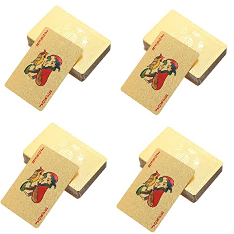 Toyvian 4 Stück 1 Tischdeck Goldenes Sternzeichen Zubehör Unterhaltungswerkzeuge Neuheit Goldenes Spiel Bevorzugung Aufnahme Familie Reisen Requisiten Party Gaming Desktop