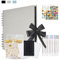 KASZOO Fotoalbum zum Selbstgestalten, DIY 80 Schwarze Seiten, Kann als Abschluss Geschenk, Geburtstagsgeschenk, Hochzeitstagsgeschenk, grau