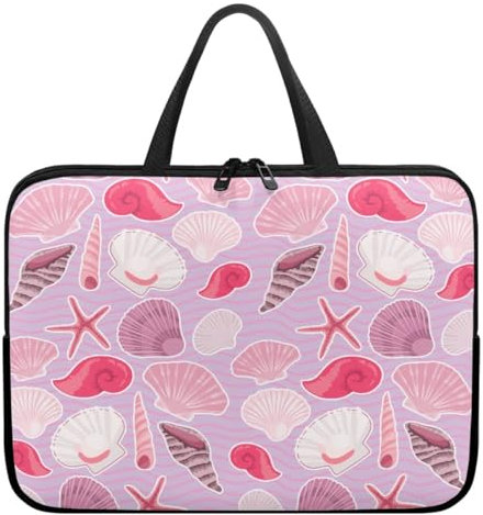 Surwin Sacoche pour Ordinateur Portable Porte-Documents Sacs À Main, Coquillages Sac D'ordinateur Portable pour 10-17 Ordinateur Portable Ordinateur Portable Sacs À Bandoulière (15,Rose)