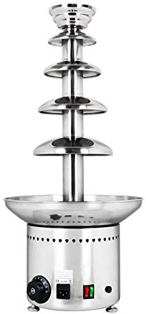 Chocolate Fountain,Chocolate 5 Tier Fountain Machine for Commercial, Stainless Steel Heated Chocolate Fondue Fountain, for Weddings Parties Restaurants Melting Machine