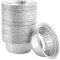 30 PCS Bandejas Redondas de Papel de Aluminio Desechables de 18,5X10,6 cm Bandejas para Asar en Olla de Papel de Estaño Contenedores para Hornear Cocinar Almacenamiento de Alimentos Congelados