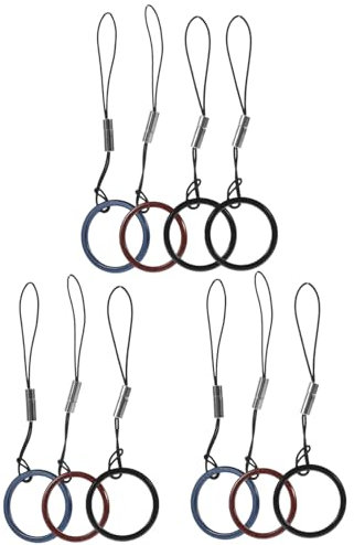 Didiseaon 10 Pezzi Cordino Keychup Moschettone Per Chiavi Custodia Per Telefono in Metallo Portachiavi Metallo Cerchio Delle Dita Per Il Trasporto Del Telefono Squillo Multifunzione