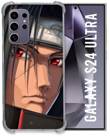 Cokitec Verstärkte Schutzhülle für Samsung Galaxy S24 Ultra Manga Naruto Itachi Gesicht