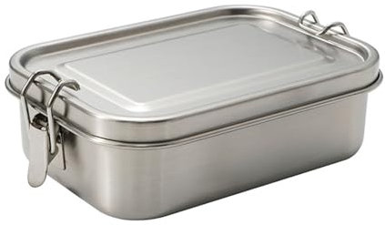 HOUSN Brotdose Edelstahl,800 ml Lunchbox Brotdose Kinder mit Fächern,Brotzeitbox mit Abnehmbarem Gitter,Auslaufsicher Bento Box Lunch Box für Arbeit Schule,4