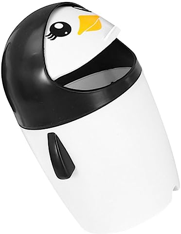 LABRIMP Bote De Basura De Escritorio Mini Bote De Basura Con Forma De Pingüino Fácil De Limpiar Papelera De Kawaii
