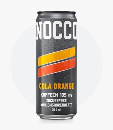 4 Dosen NOCCO BCAA Drink | Cola Orange | Buxtrade | 330 ml | 105 mg Koffein