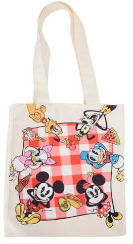 Loungefly Disney Mickey And Friends Picnic Canvas Tote Bag