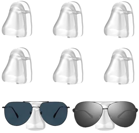 HNLMZ Brillenhalter Wand,6 Stück Selbstklebender Wandmontierter Brillenhalter,Sonnenbrillen Brillenständer,Brillenablage Aufbewahrung Organizer für Aufhängen und Präsentieren von Gläsern(Transparent)