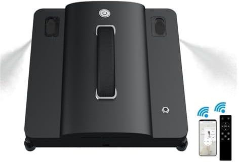 MZZYG Robot lavavetri W-S8S Robot for La Pulizia delle Finestre con App Robot Aspirapolvere Elettrico Intelligente for Vetro con Spruzzo d'Acqua Automatico Intelligente Remoto(W-S9S with App)