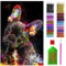 ARTULIO Diamond Painting Set - Französische Bulldogge mit Farbe bemalt - 40x60 cm - Groß XXL - 5D Diamant Painting Bilder DIY, Diamond Painting Erwachsene
