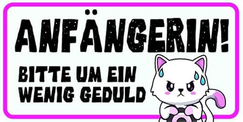 Mayoii Fahranfänger Magnetschild (20 x 10 cm), Anfängerin! Sicherheitsabstand halten Auto Sticker Aufkleber Auto lustig magnetisch Keine Lackierung beschädigt UV-Schutz (Rosa)