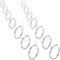 COYUN 7 Paar Kleine Silber Creolen Ohrringe, Hypoallergene Knorpelschläfer Huggie Ohrringe, Piercing Schmuck, Winzige Hoop Hinged Schläferohrringe