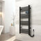 EMKE Toallero electrico baño 96x40 cm,300W, Radiador de Baño con Controlador de Pantalla Digital, Secador de Toallas Eléctrico Recto (Negro)